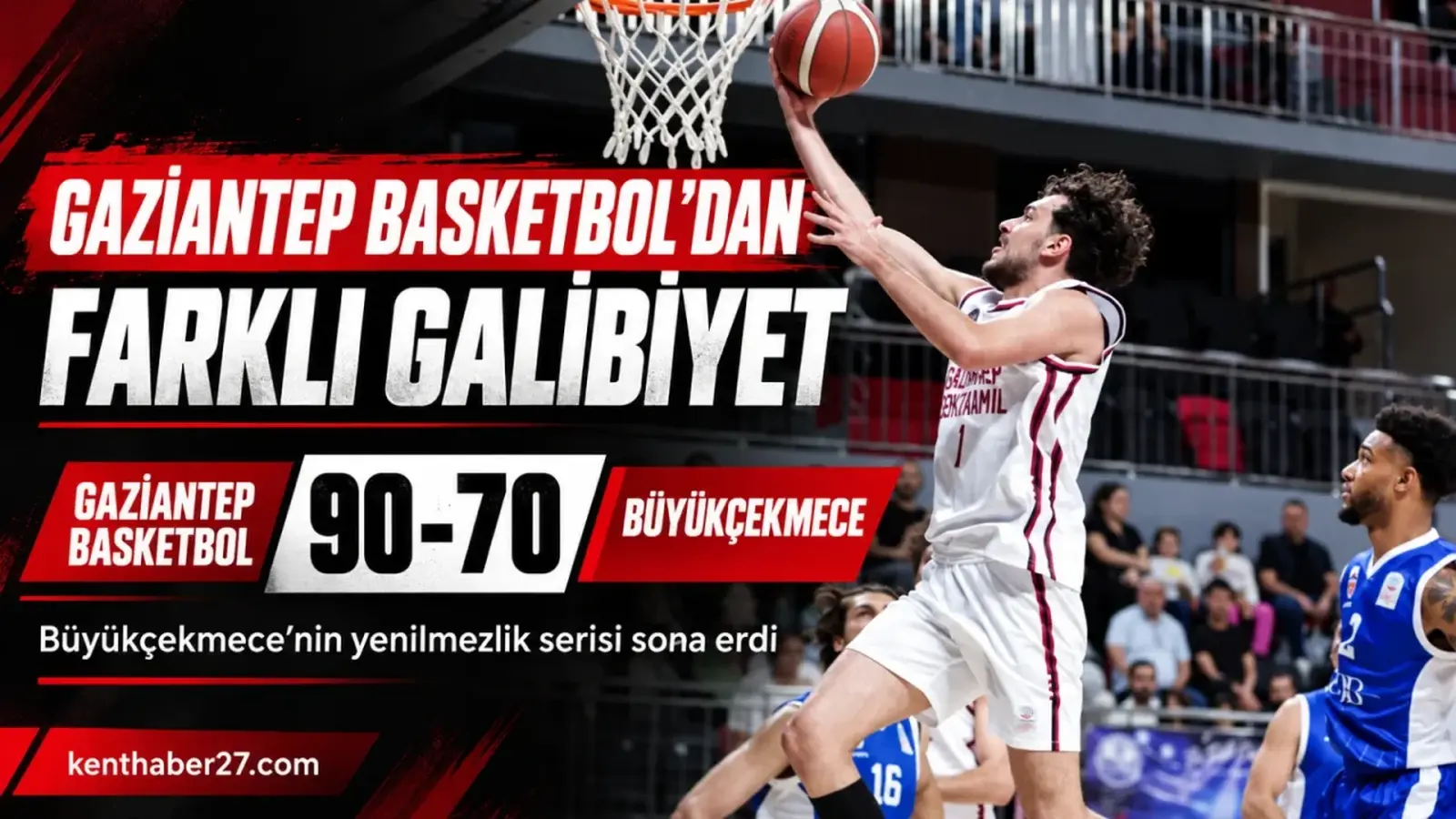 Gaziantep Basketbol, Büyükçekmece’nin yenilmezlik serisini bitirdi: 90-70