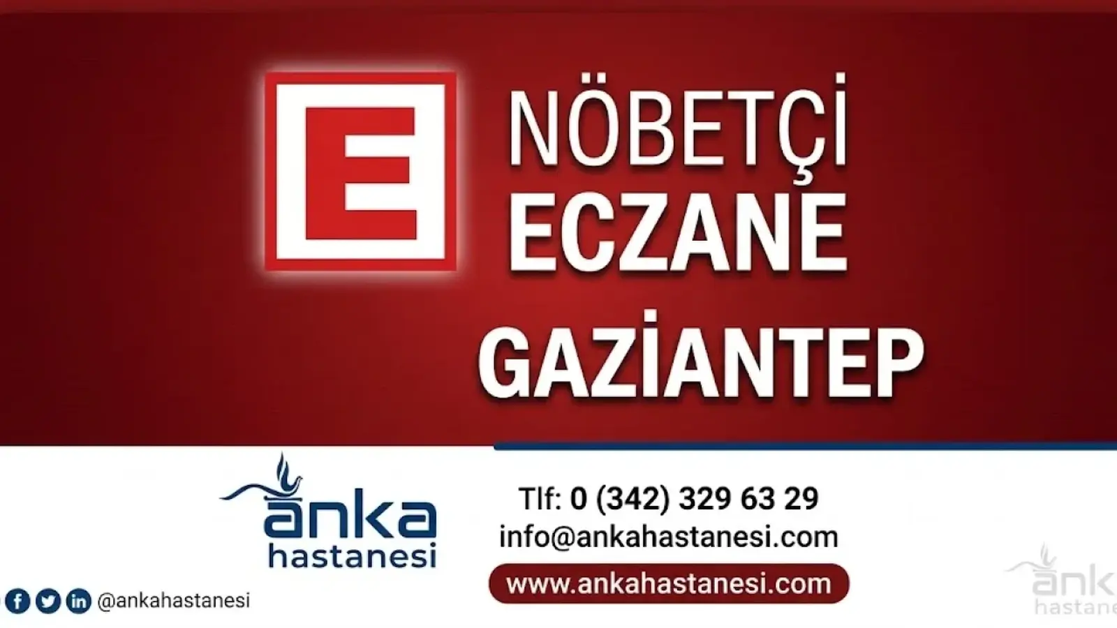 Gaziantep’te 6 Ekim 2026 Salı günü nöbetçi eczaneler