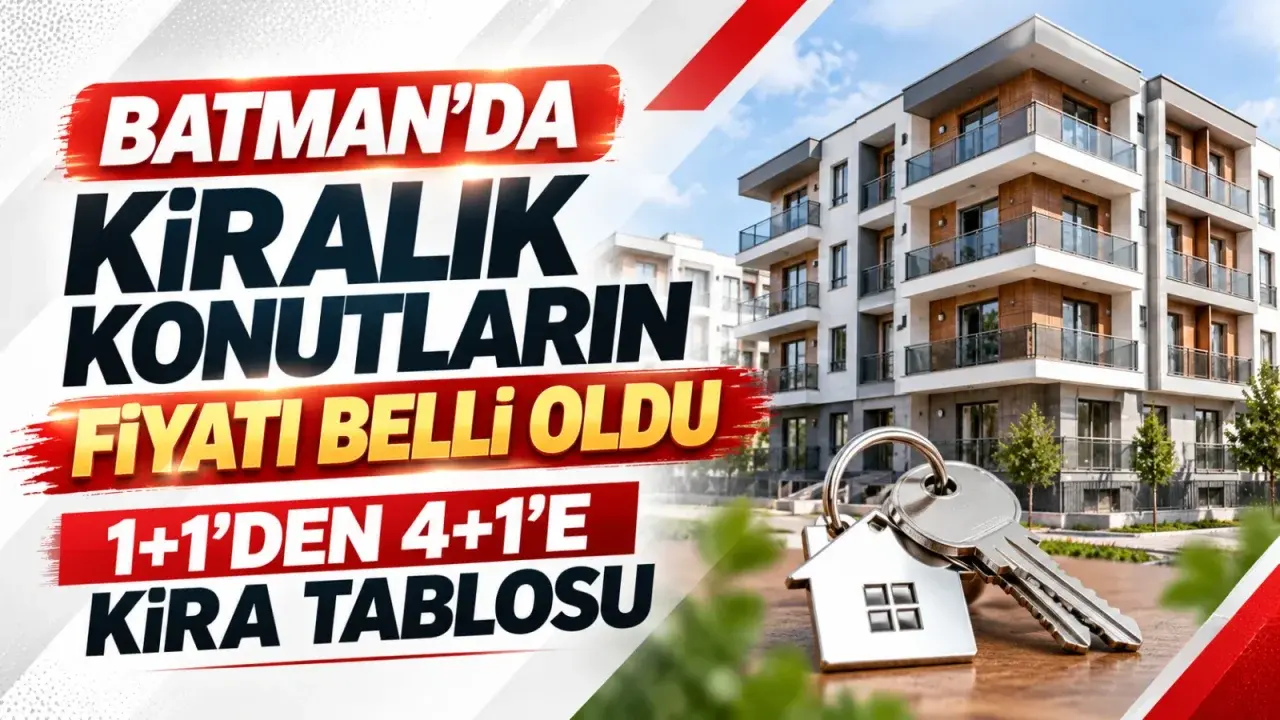 Batman’da kiralık konutların fiyatı belli oldu: 1+1’den 4+1’e kira tablosu
