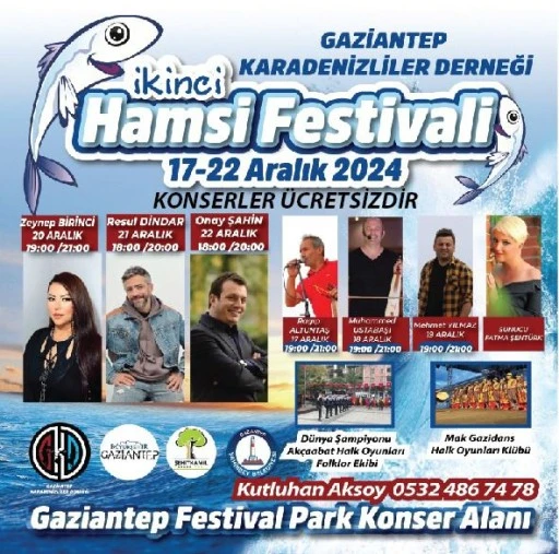 GAZİANTEP’TE HAMSİ FESTİVALİYLE KARADENİZ RÜZGARI ESECEK