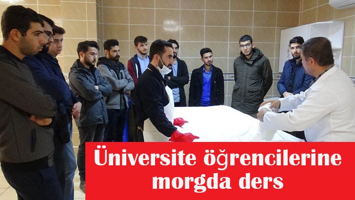 Üniversite öğrencilerine morgda ders 