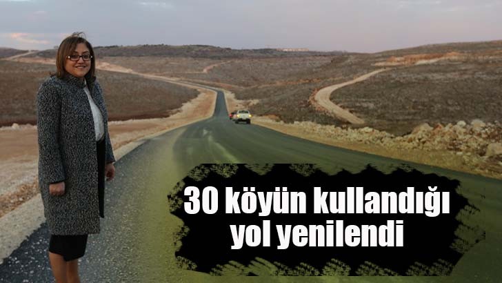 30 köyün kullandığı  yol yenilendi