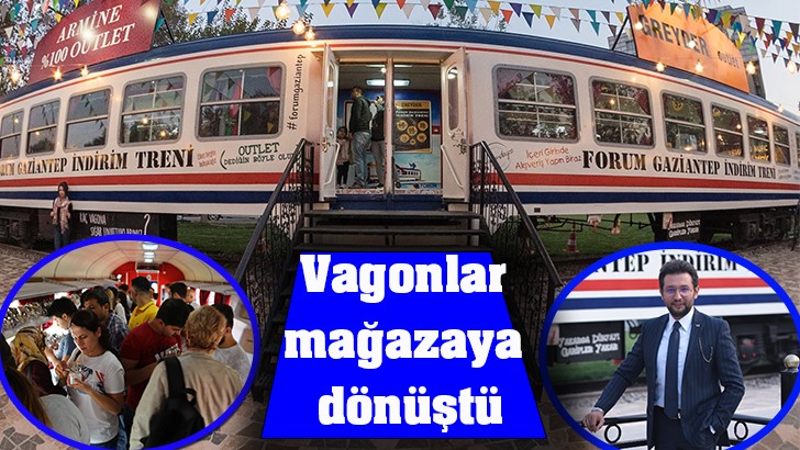 Vagonlar mağazaya dönüştü 