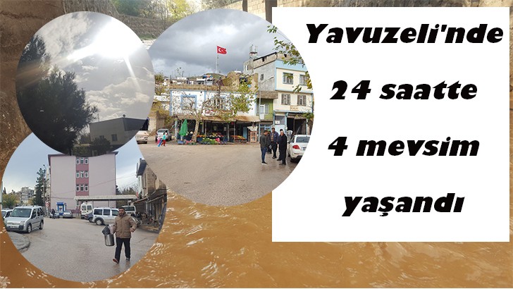 Yavuzeli'nde 24 saatte 4 mevsim yaşandı