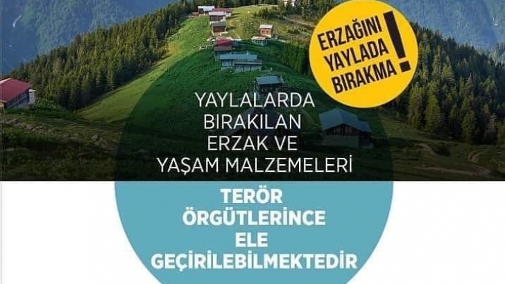 Yaylada Yaşam Malzemesi Bırakma Bilmeden Teröre Destek Olma